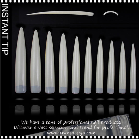 US Nails natural straight stiletto tips #6