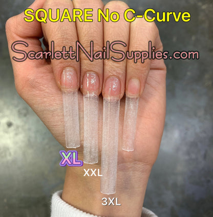 US Nails natural straight square tips #1