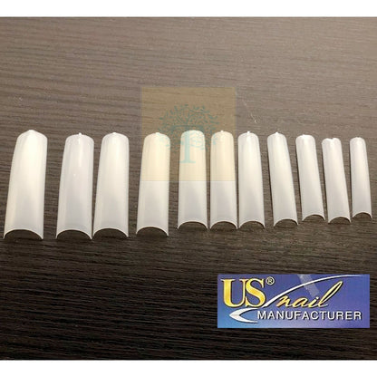 US Nails natural straight square tips #1