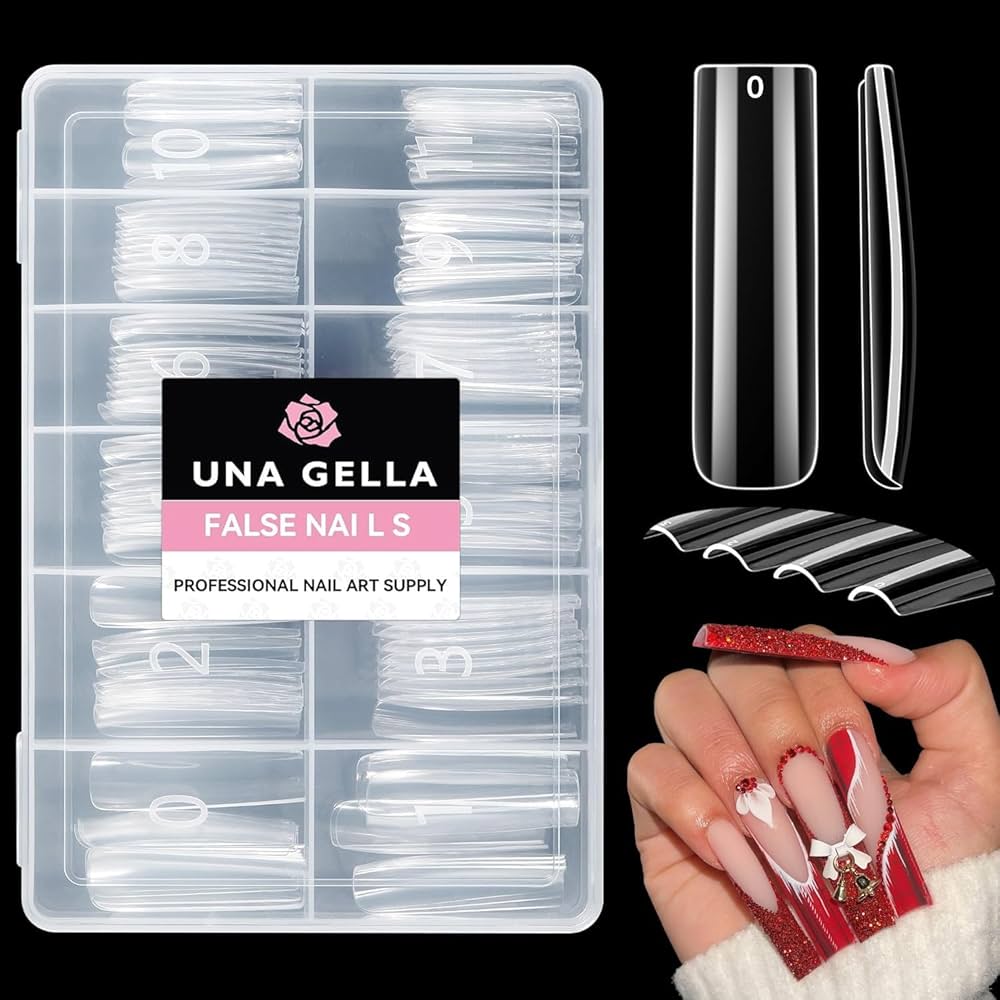 US Nails natural straight square tips #9