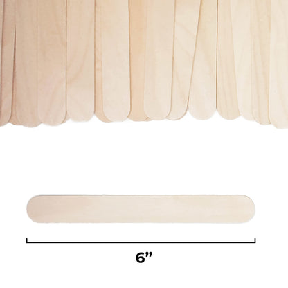 Wax large wooden sticks 100 ct
