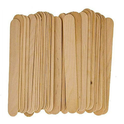 Wax large wooden sticks 100 ct