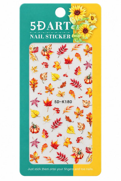 Fall nail stickers